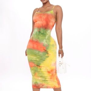 Good as always tie dye midi dress